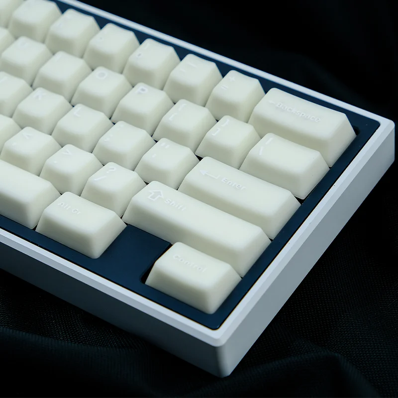 White marble/orange semi-transparent 114-key milky white minimalist mechanical keyboard keycap