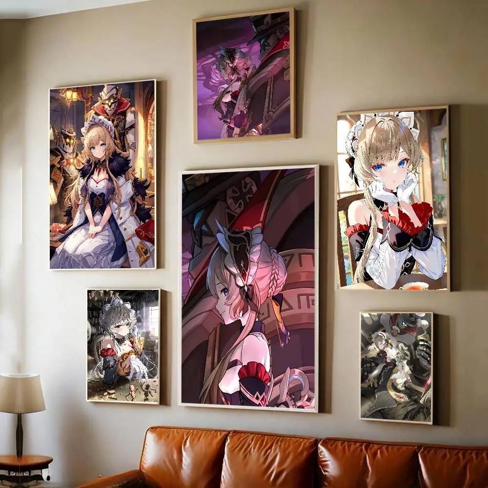 Anime Game Genshin Impact Sandrone Good Quality Prints And Posters Waterproof Paper Sticker Coffee House Posters Wall Stickers