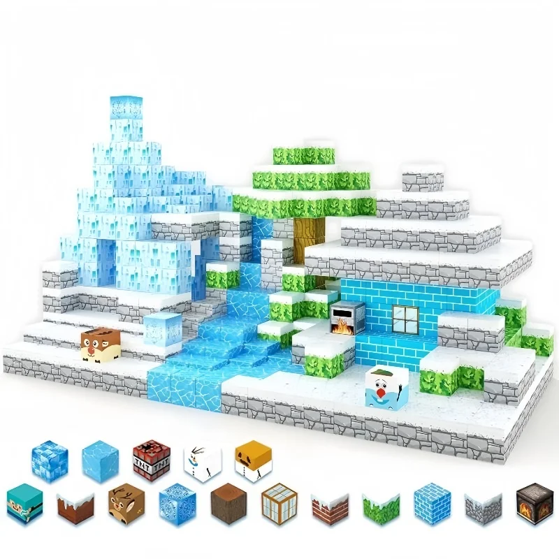 

Magnetic Castle Construction Set STEM Montessori Sensory Toys DIY Building Blocks Ideal Birthday Gift For Kids