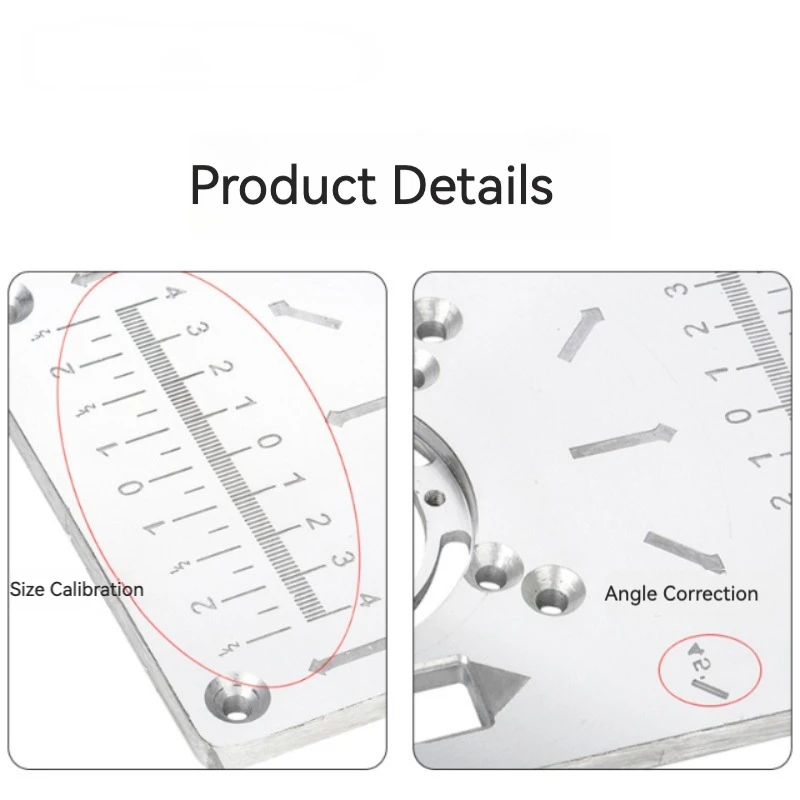 T Router Table Insert Plate Woodworking Benches Aluminium Wood Router Trimmer Models Engraving Machine Tupia Tools with 4 Rings