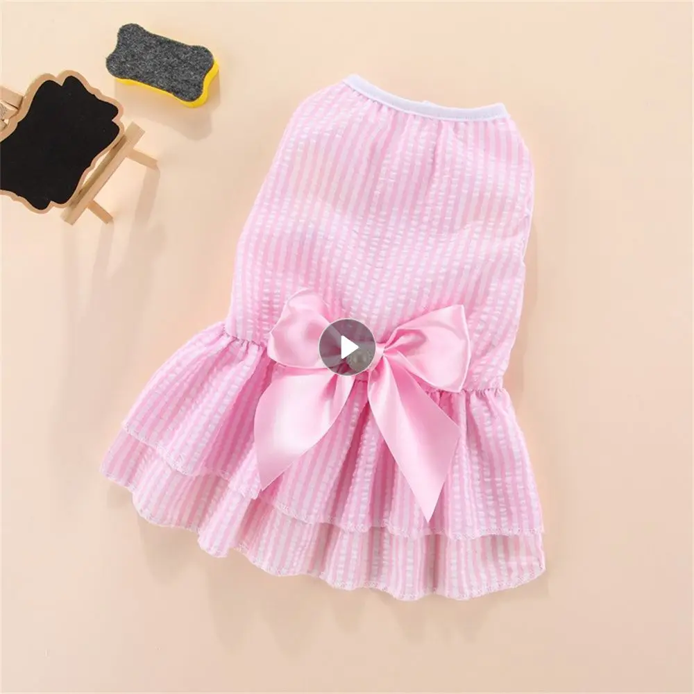 Summer Cat Dress Soft Material Lovely Polyester Best Selling 6 Sizes Popular Pet Clothes For Dogs Pet Skirt Pet Clothes Unique