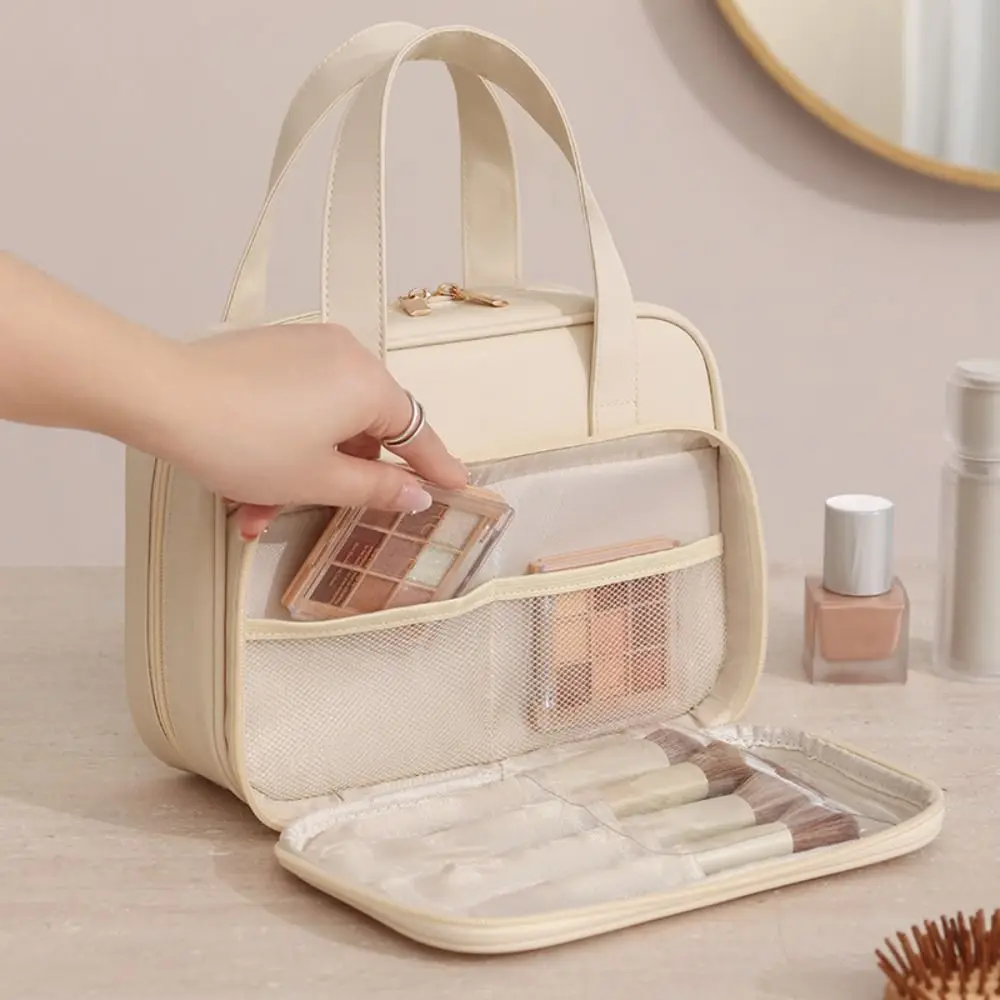 

Large Capacity Cosmetic Storage Bags Waterproof Dustproof Travel Makeup Handbag Multi-Functional with Handle Sundries Organizer