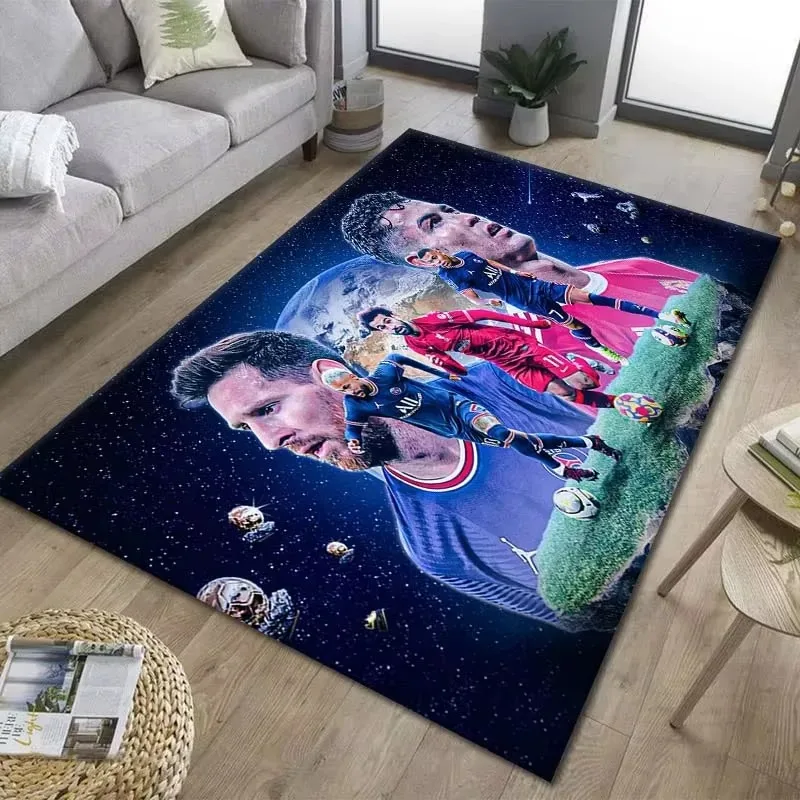 Ronaldo, Messi, Mbappe, Neymar Doormat for Entrance Livingroom Bedroom Carpet Bathroom Mat Balcony Floor Mats Kitchen Decoration