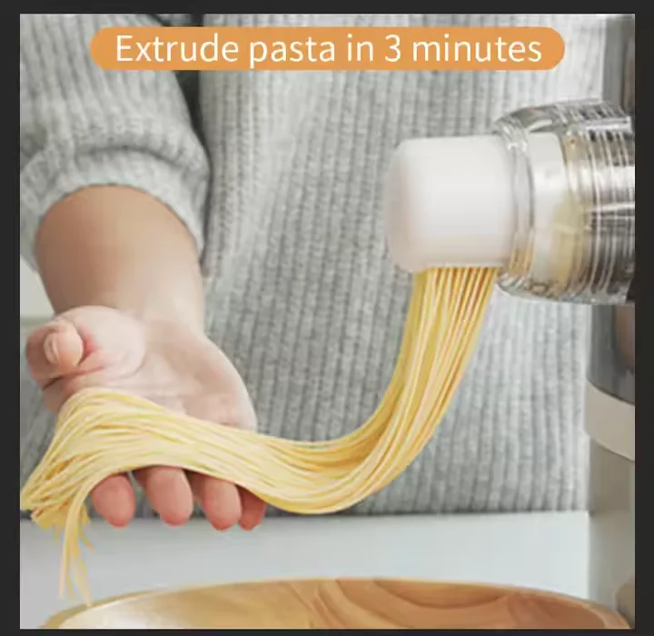 Macchina per pasta fresca elettrica automatica Piccola macchina per noodle macaroni per uso domestico Motore 220V Mulino per farina fresca Pasta Noodle Macaroni