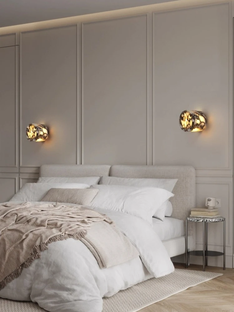 غرفة نوم بجانب السرير، ضوء بولغاري فاخر، شعور راقي، غرفة المعيشة، حائط الخلفية، ضوء الممر، الدرج، بالوعة الجدار #1
