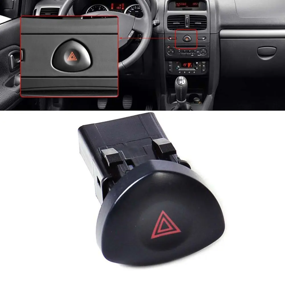 

Repair For Clio II Hatchback For Renault Emergency Hazard Flasher Hazard Warning Button 8200442723 Warning Light Switch