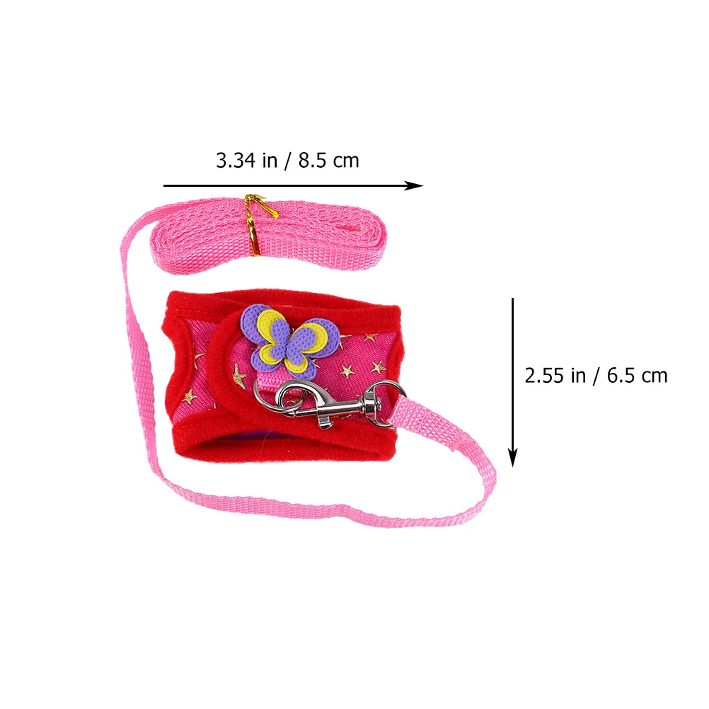 

2 Sets Harness Leash Soft Breathable Chest Strap for Hamster Small Adjustable Pet Harness With Leash Lightweight Pet Supplies