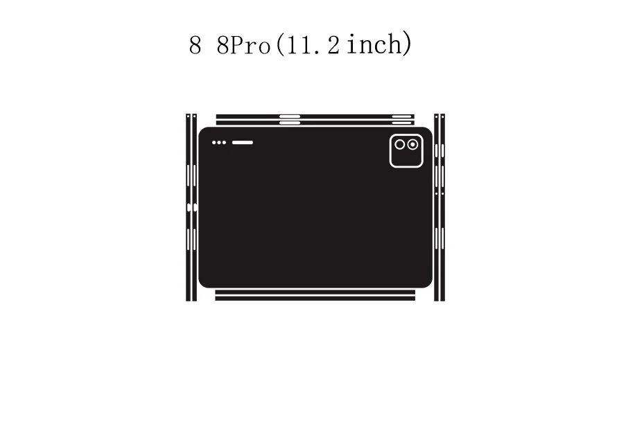 Pre-cut 1PCS Back+Side Skin Vinyl Stickers Cover Film For 2024 Xiaomi Pad 7 8 8Pro 11.2