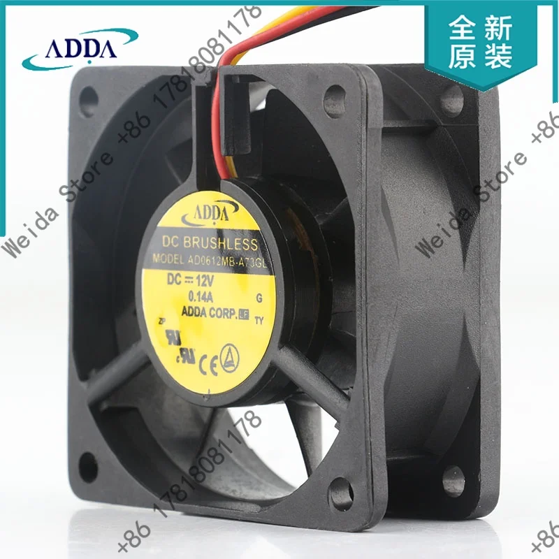 AD0612MB-A73GL 12V 0.14A 6025 60X60X25MM 6CM three-wire detection cooling fan original genuine product ADDA