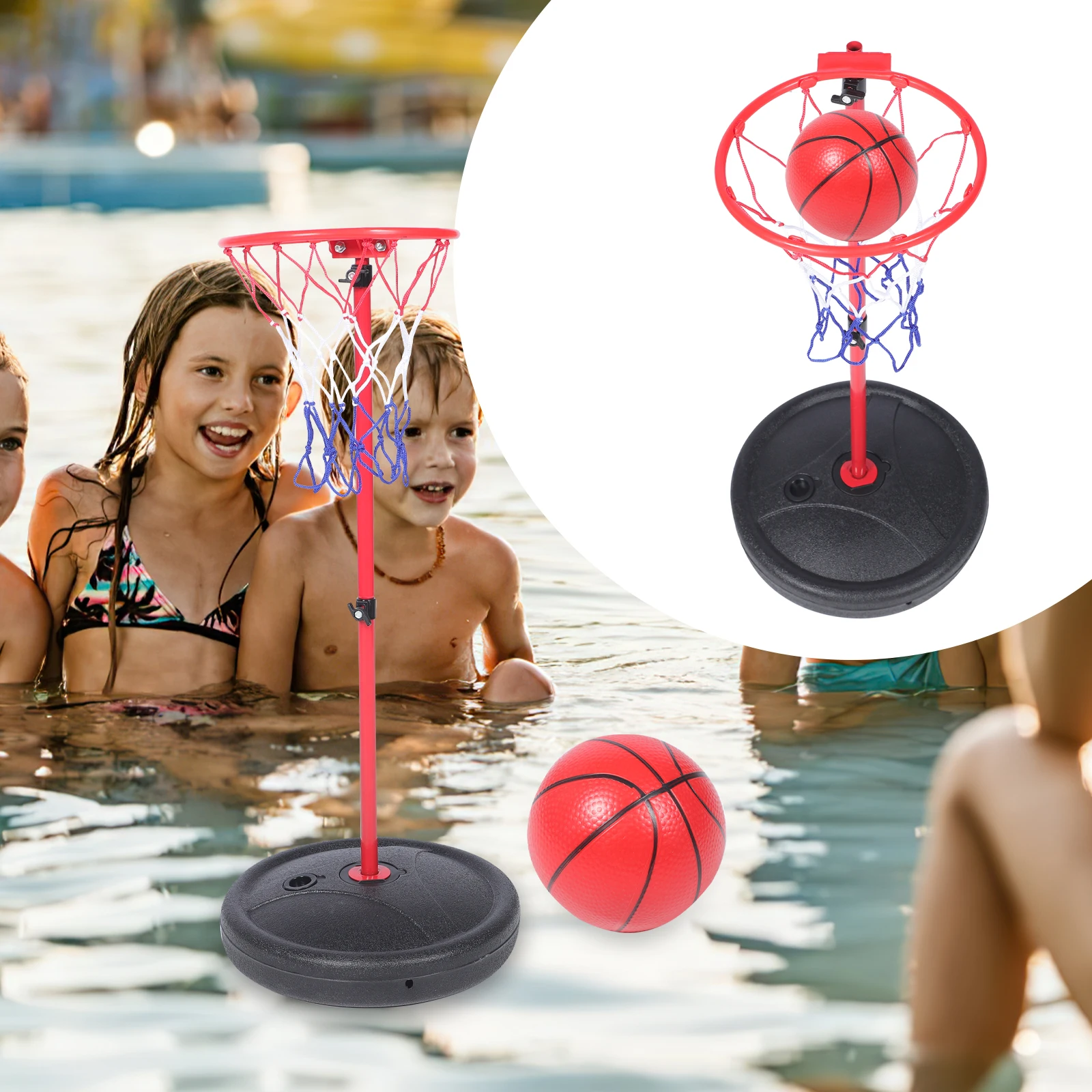 Set di cornici da basket galleggianti per giochi di nuoto Cerchi per acqua a bordo piscina Piscina interna per esterni Forniture per giochi per feste in spiaggia