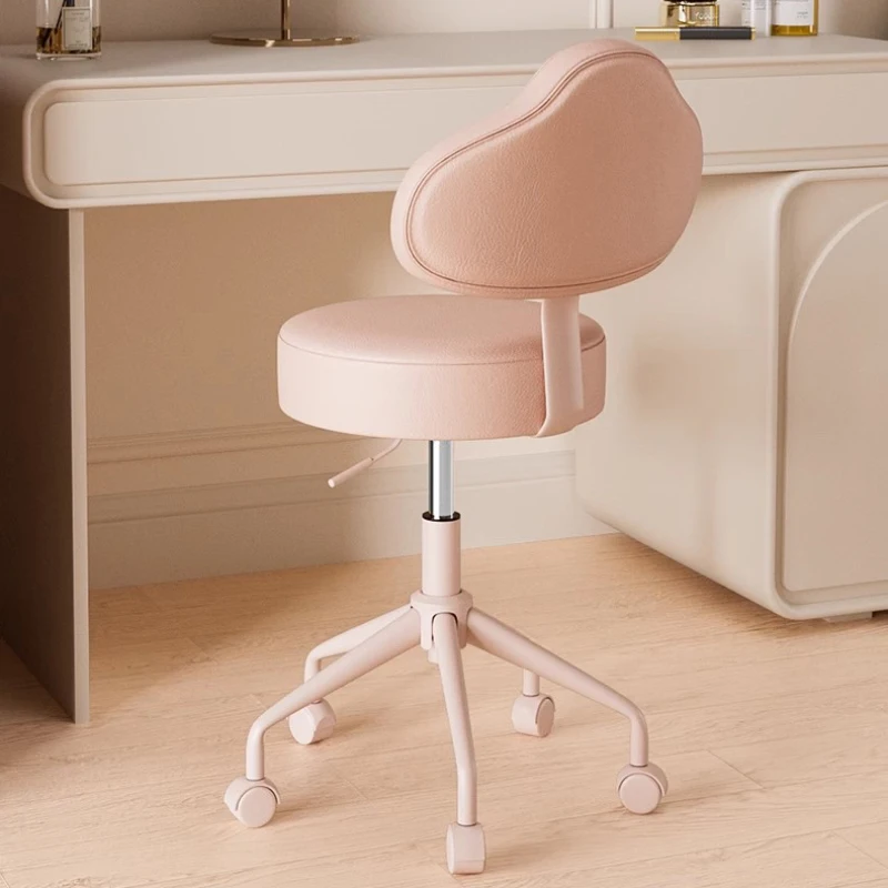 Puleggia Grande Sedia da lavoro Girevole Sollevamento Casa Bellezza Trucco Sedia Schienale Sgabello con gambe alte Cucina Chaise De Bar Banche 자