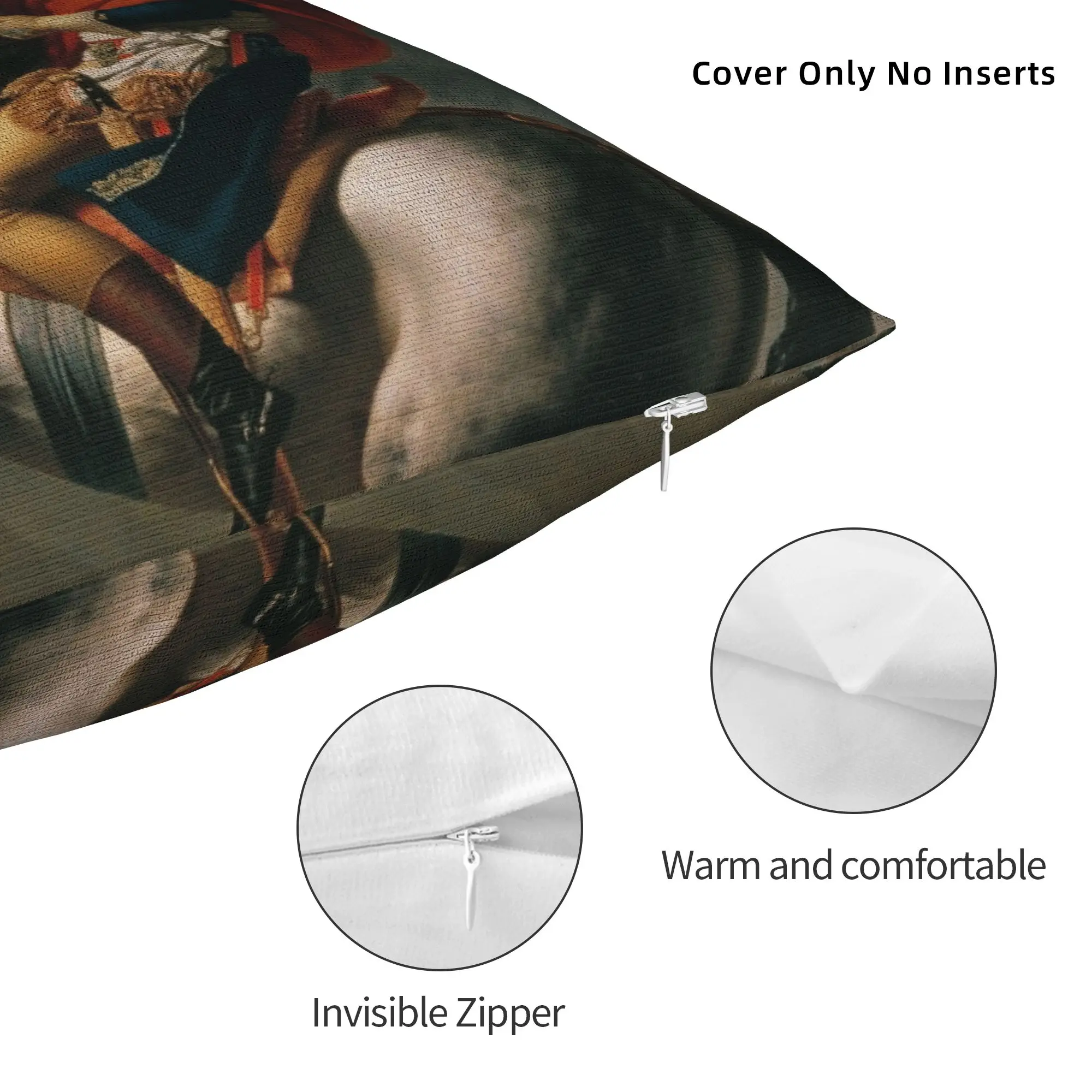 Napoleon Bonaparte Crossing the Alps Belvedere Pillowcase Polyester Cushion Cover Decor Jacques-Louis David Pillow Case Cover