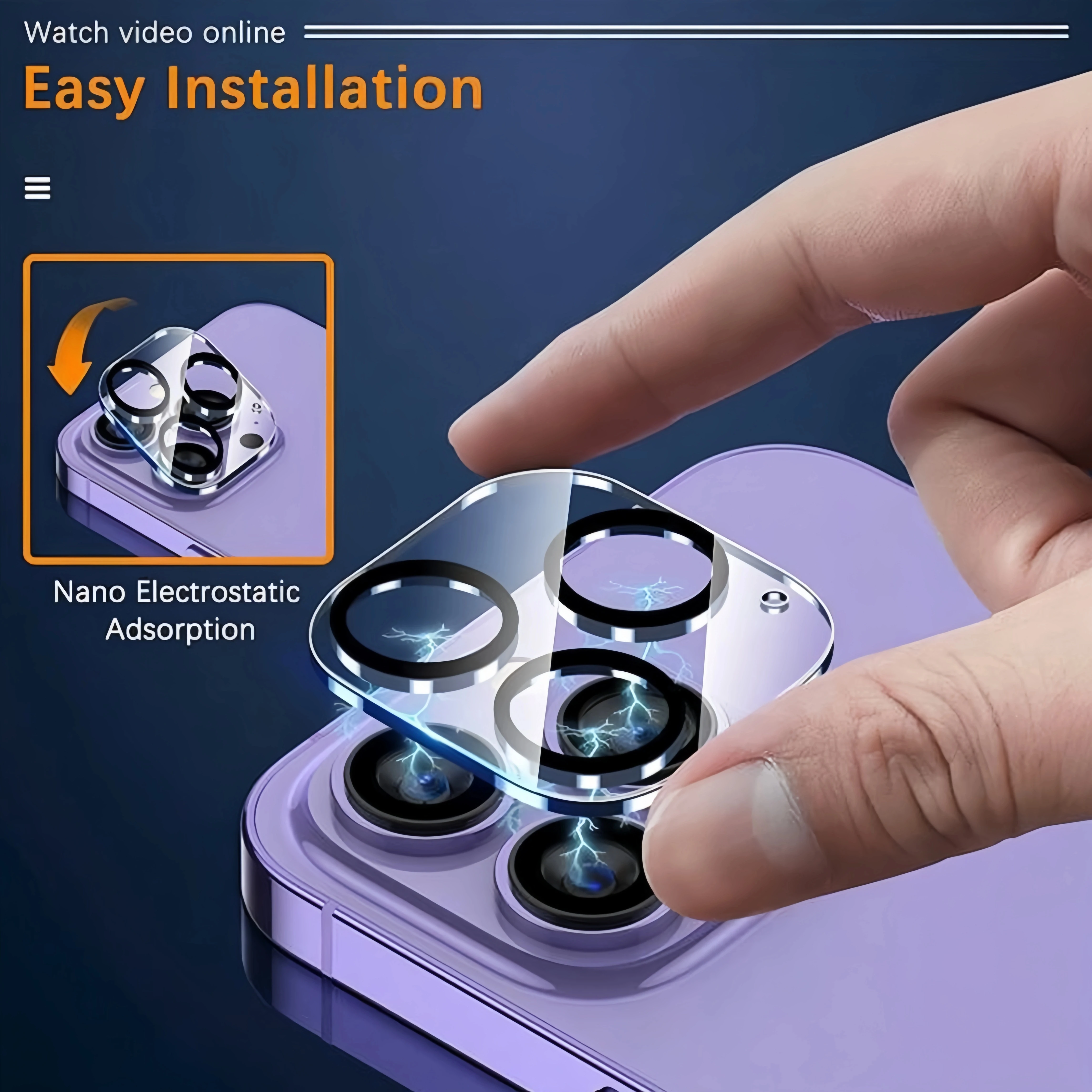 3 Stück Kameraobjektivschutzfolien für iPhone 18 Pro Max, 17 Pro Max, iPhone Duo Air, 18promax – transparente Schutzfolie aus Glas für das Kameraobjektiv. – Detail 2