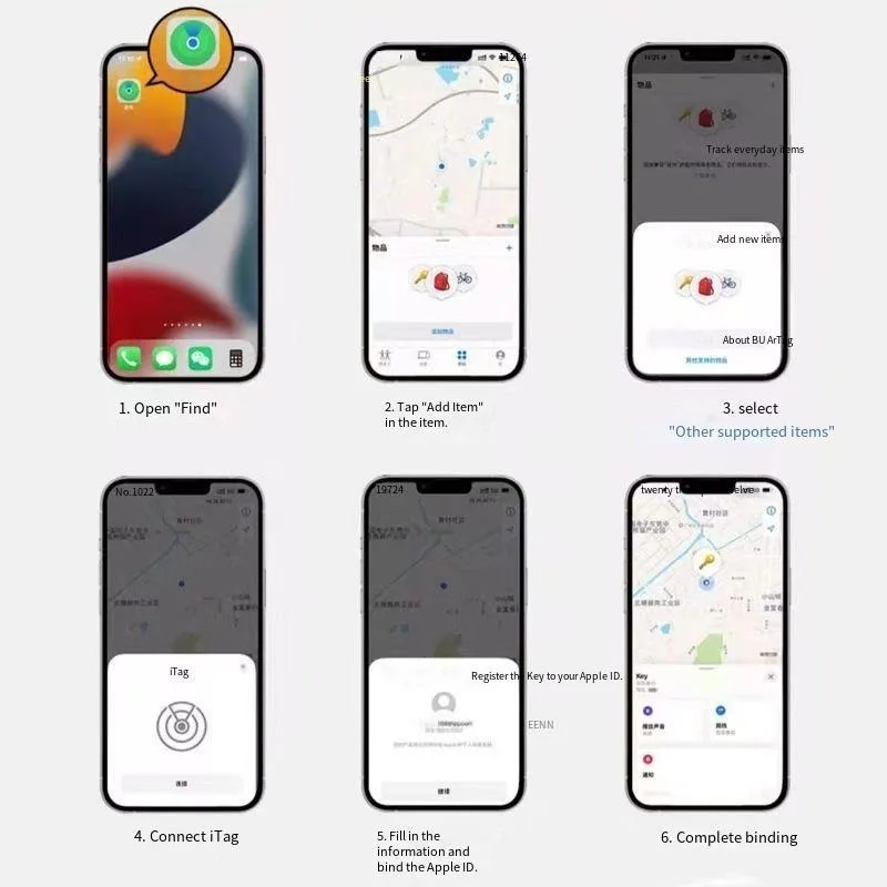Мини-тег умный GPS-трекер для iOS Apple Find My App анти-потерянное напоминание локатор устройств для ключей от машины домашние животные дети
