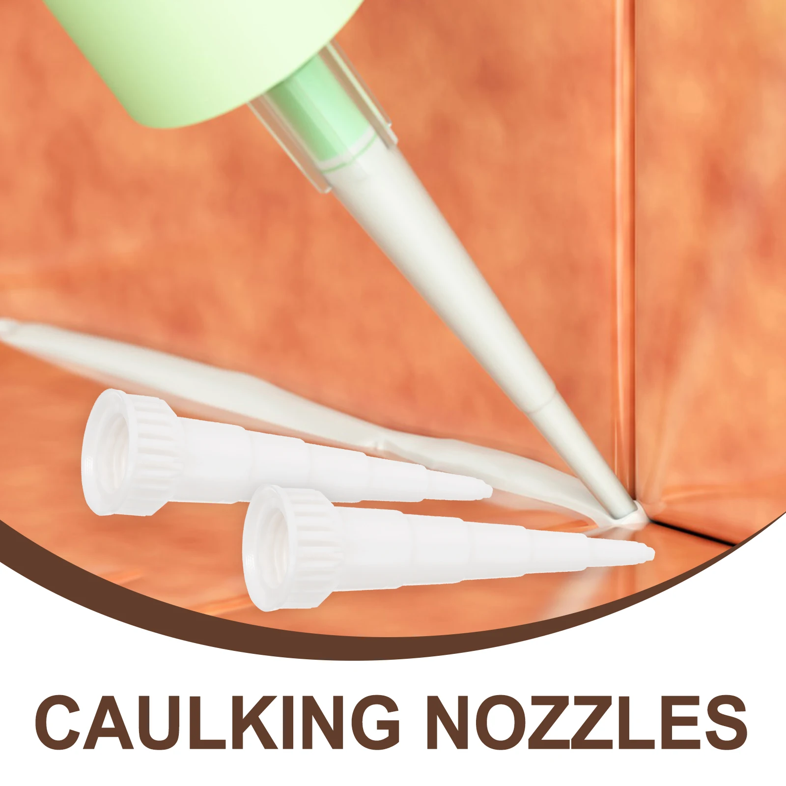 

4 Pcs Caulking Nozzles Sealant Caps Glue Dispensing Tips Tool Reusable Applicator Kit for Window Door Filler Sealing