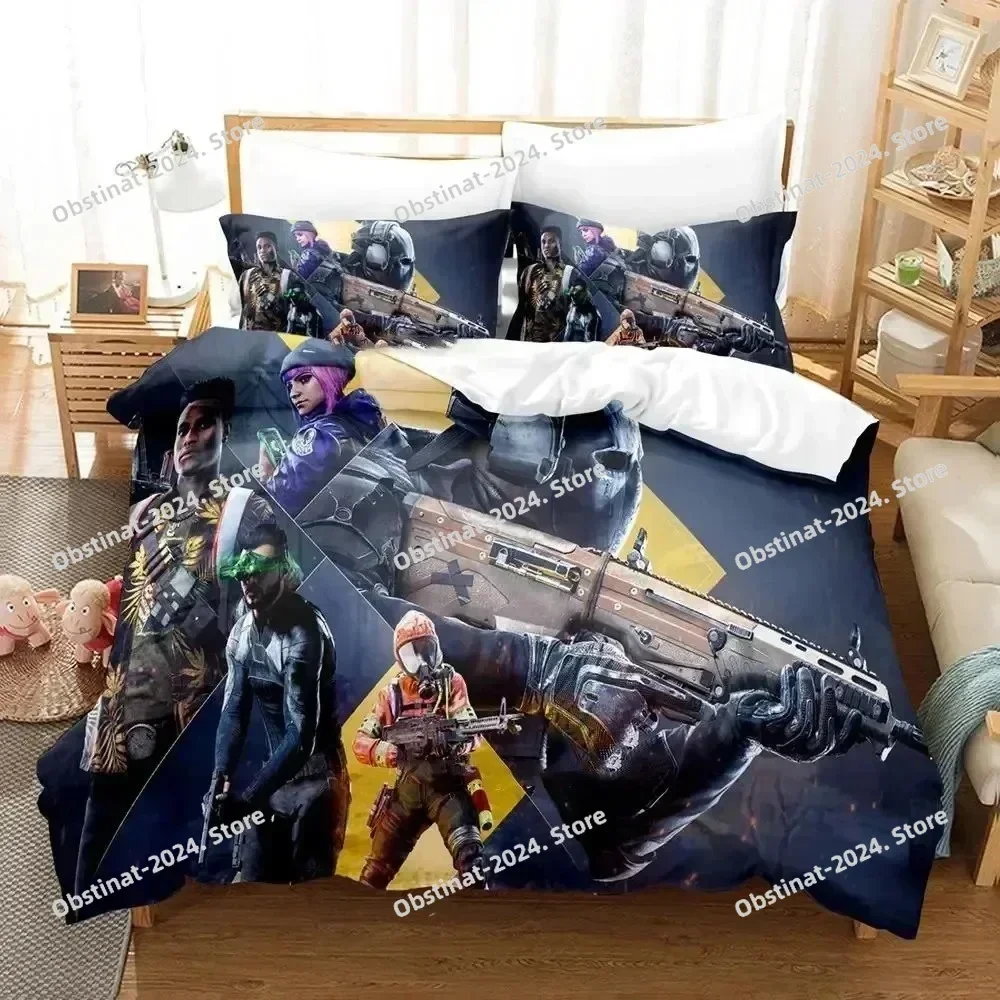 Fashion Game XDefiant Bedding Set Printed single Comforter Quilt Bed Cover Duvet Cover Pillow Case 3 Pieces Sets Kids Adult Size