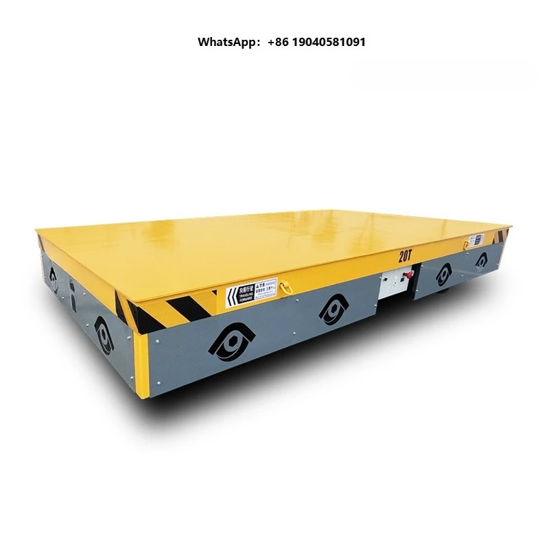 Heavy Duty AGV Automated Guided Vehicle Battery Powered Trackless Flat Cart for Factory Mold Steel Coil Transport