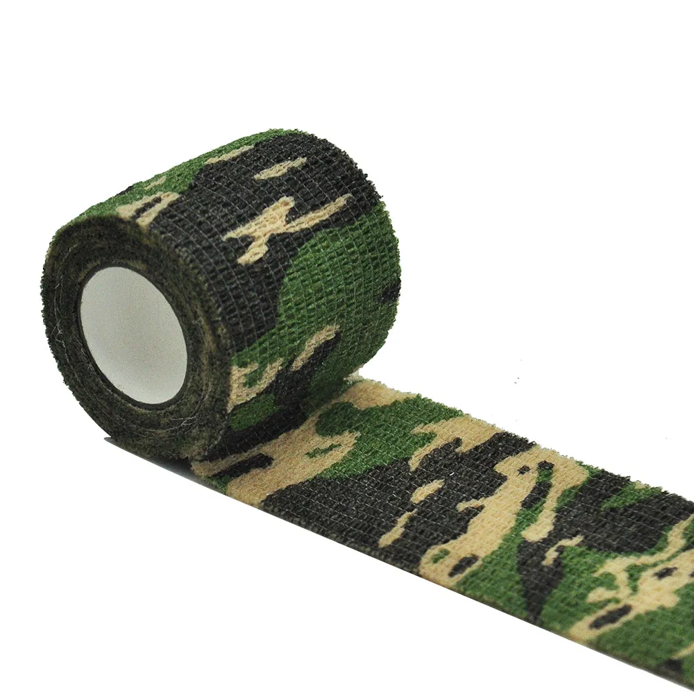 Camuflagem Elastic Wrap Tape, fita do exército, impermeável, durável, auto-adesivo, atadura elástica, caça ao ar livre