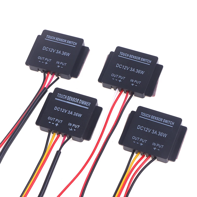 ل مصباح ليد المصباح أحادية اللون ثلاثة ألوان لانهائي يعتم تيار مستمر 12-24 فولت مرآة حمام اللمس التعريفي التبديل الاستشعار