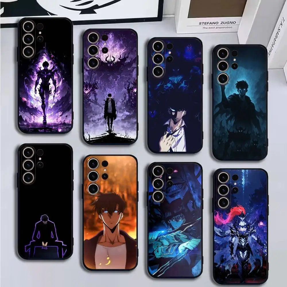 

Solo L-Leveling A-Arise Phone Case For SamsungS25,24,21,22,23,30,Ultra,20,Plus,Fe,Lite,Note,10,9,Soft Black Cover