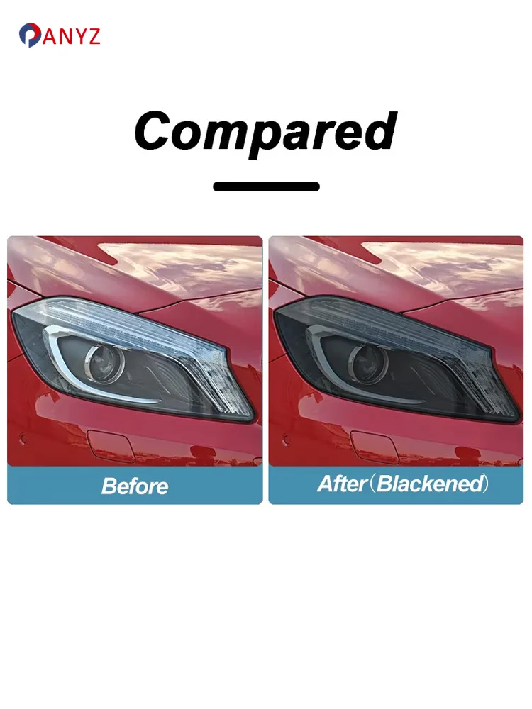 2 قطعة سيارة العلوي طبقة رقيقة واقية كشافات شفافة سوداء بولي TPU ملصق ل Volkswagen VW Golf 7 MK7 2012-2019 اكسسوارات #2