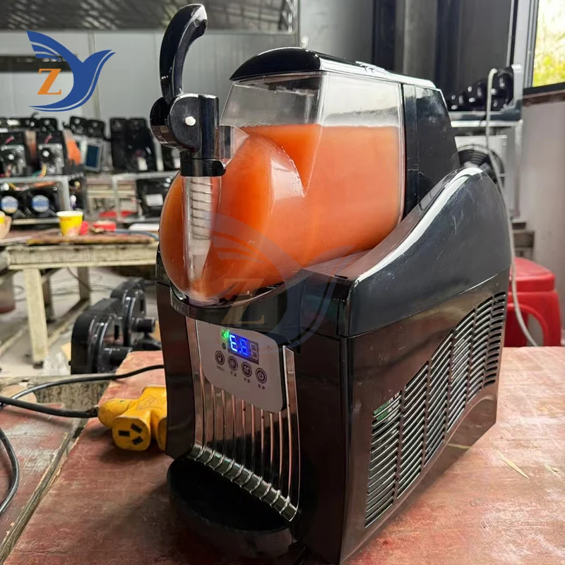 Slush Cold Drink Snow Melt Machine Single Cylinder Commercial Pellet Juice Beverage Automatic Mixing Smoothie Milk Tea Smoothie