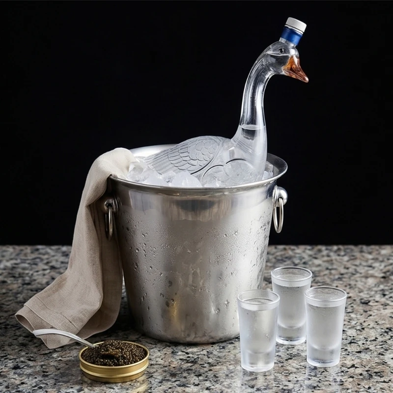 

Geese Glass Whiskeys Decanters 350Ml Decorative Bird Liquor Bottle for Home Pubs Display and Vodka Serving Y5GB