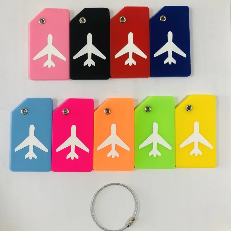 

1PCS Creative Aircraft Multi color Luggage Tag Airport Tag Travel Essential Loss Prevention Hanging Tag for Men and Women