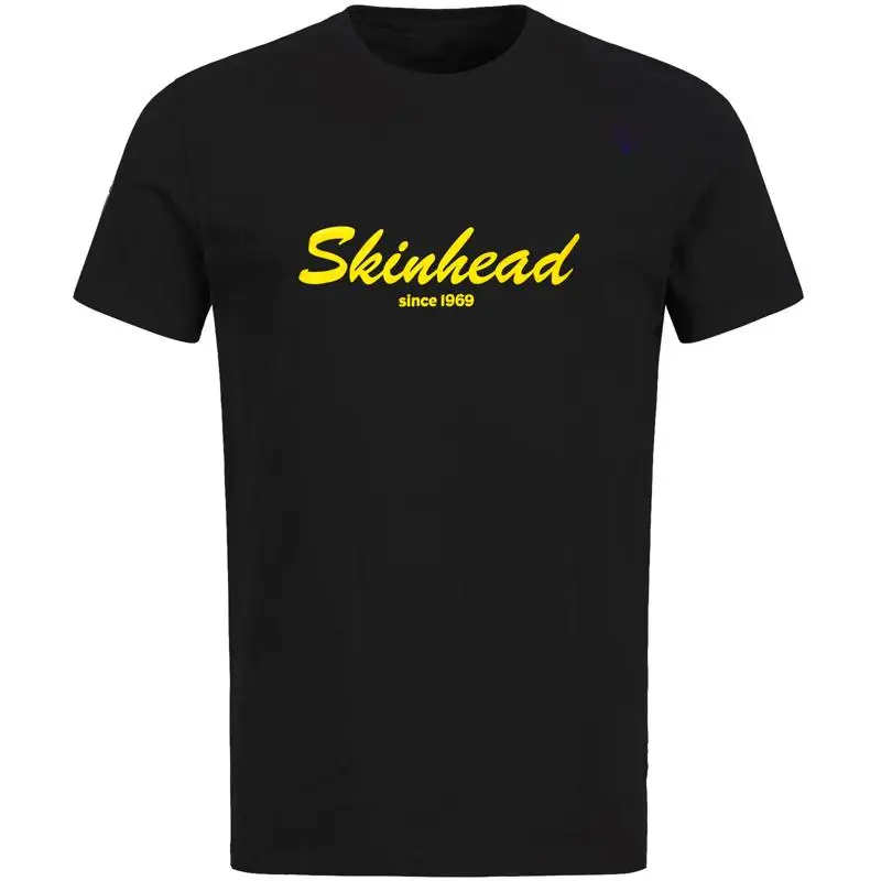 

Футболка Skinhead с 1969 года с черным логотипом Oi Punk S 2XL, желтая