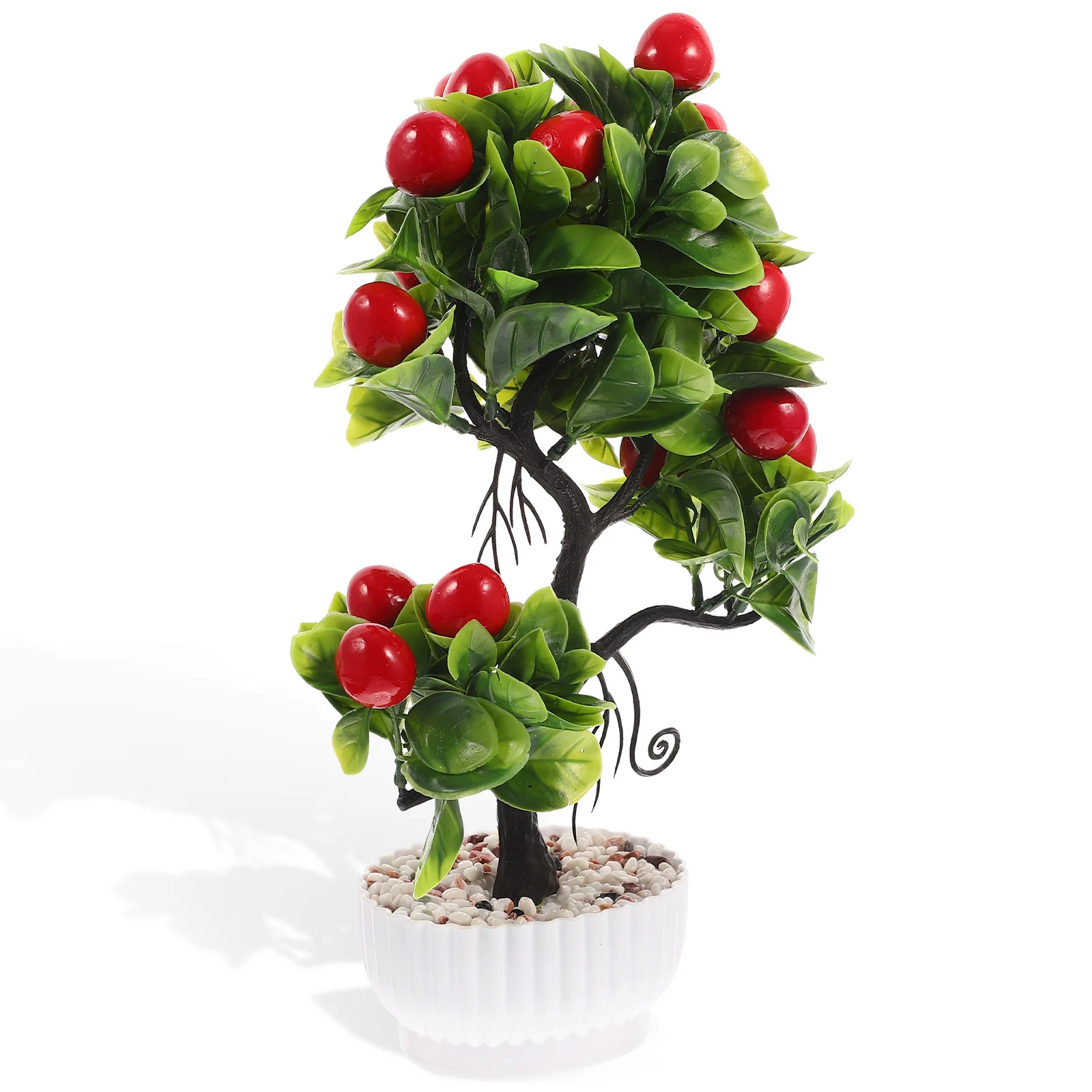 

Lifelike Artificial Fruit Tree Potted Plant Decor Simulation Fruits Indoor Outdoor Home Office Desktop Tabletop Greenery