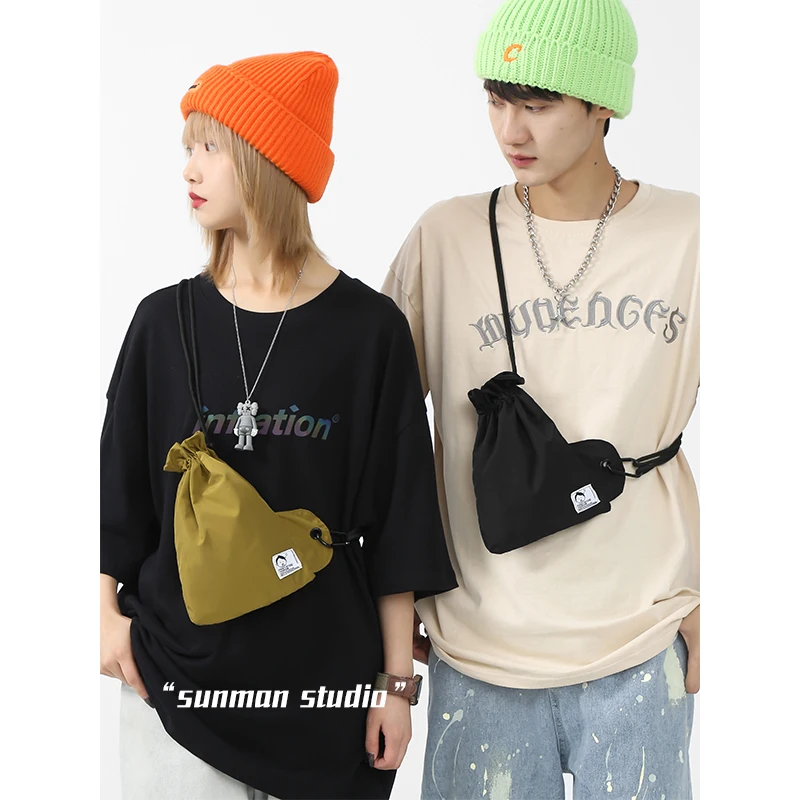 Fashion Brand Small Shoulder Bag Couple Ins Trend Messenger Bag Korean Casual Chest Bag Men\'s Small Bag Cool Shoulder Bag