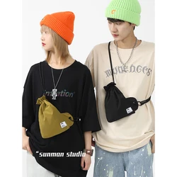 Fashion Brand Small Shoulder Bag Couple Ins Trend Messenger Bag Korean Casual Chest Bag Men's Small Bag Cool Shoulder Bag