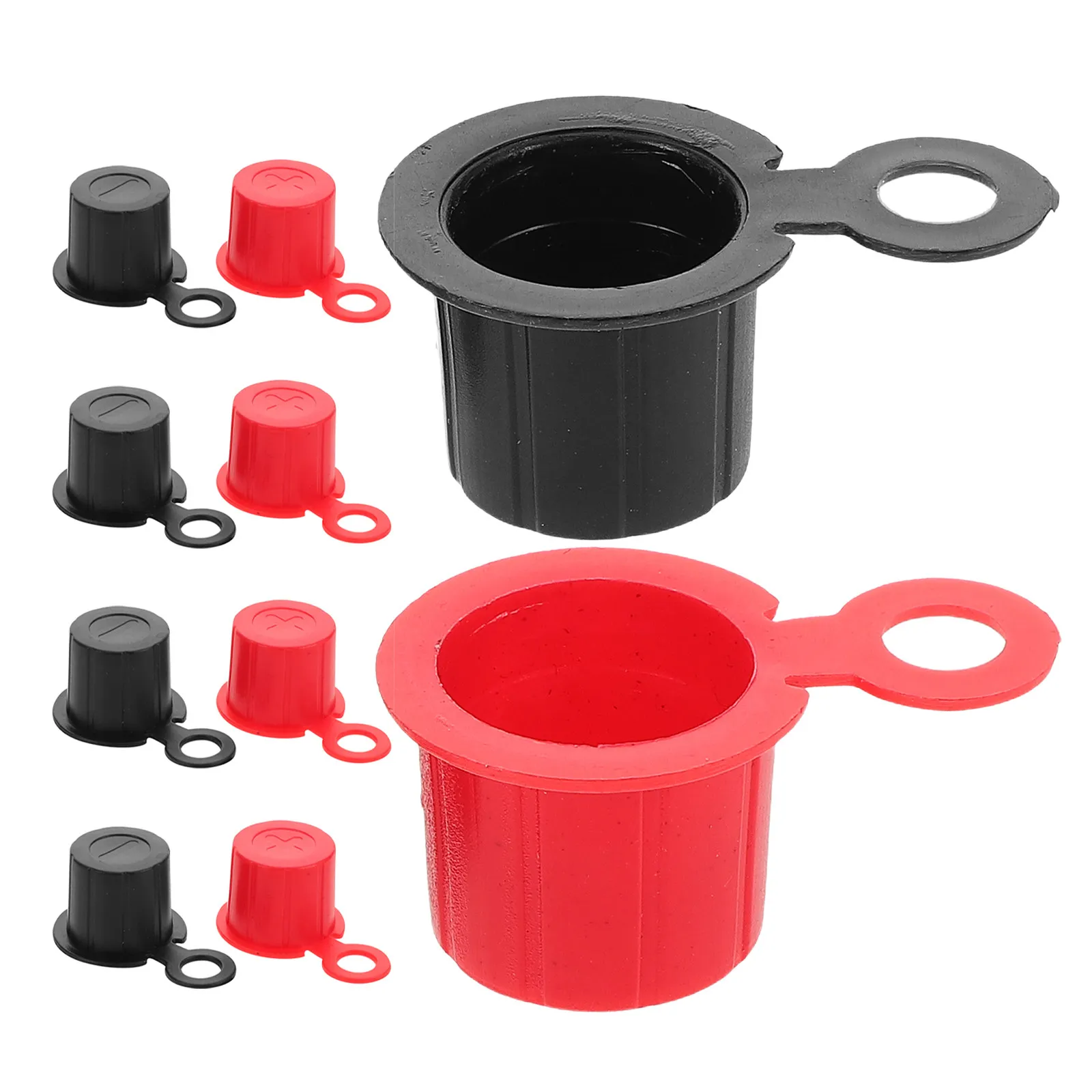 

5 пар защитных колпачков для клемм аккумулятора, пластиковые изоляционные накладки для автомобильных, внедорожных, грузовых, фургонных, лодочных аккумуляторов