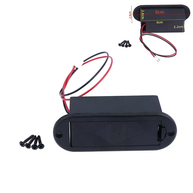 1 Set 9V Battery Case Holder Cover Box For Acoustic Guitar Bass Pickup Guitar Parts