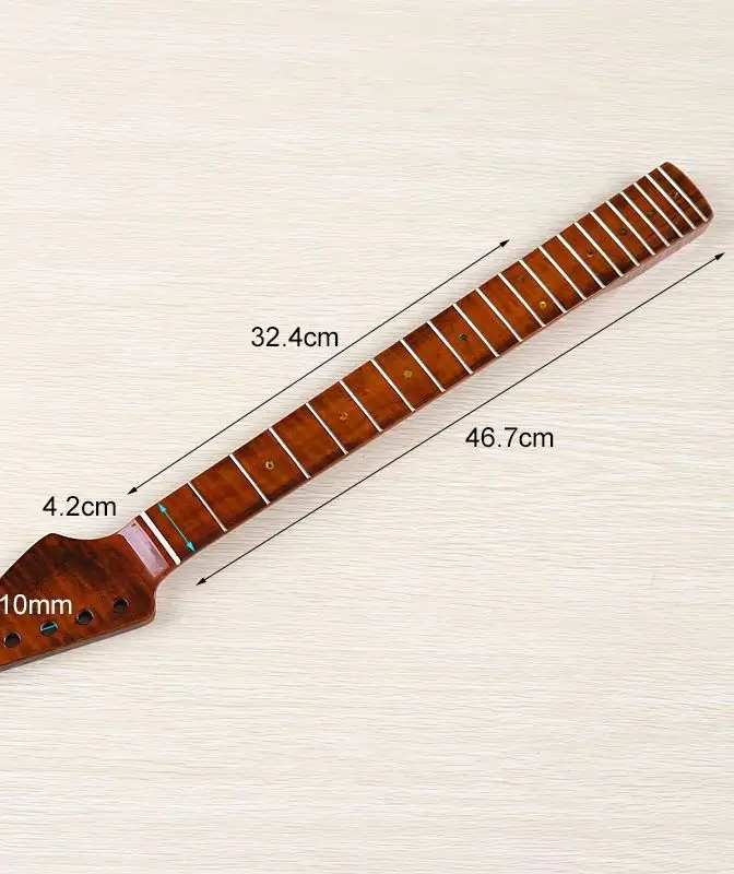 21 pieces of roasted maple tiger patterned guitar neck 6 strings roasted maple electric guitar neck roasted maple handle guitar