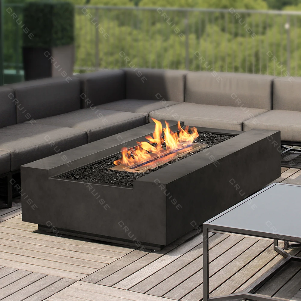 كروز كفاءة الاحتراق Chimeneas سخان النار النمط الكلاسيكي الخشب/الغاز/فرن الكحول الأساسية 1250-760-300 مللي متر Firepit في الهواء الطلق