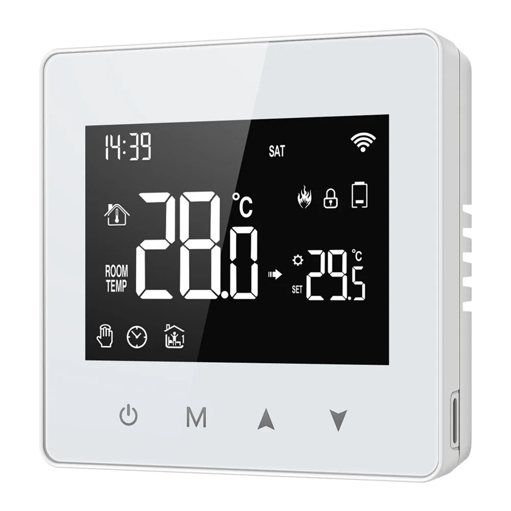 Imagem -02 - Controlador de Temperatura Termostato Wi-fi em Casa Caldeira a Gás Underfloor Digital Powered Bateria