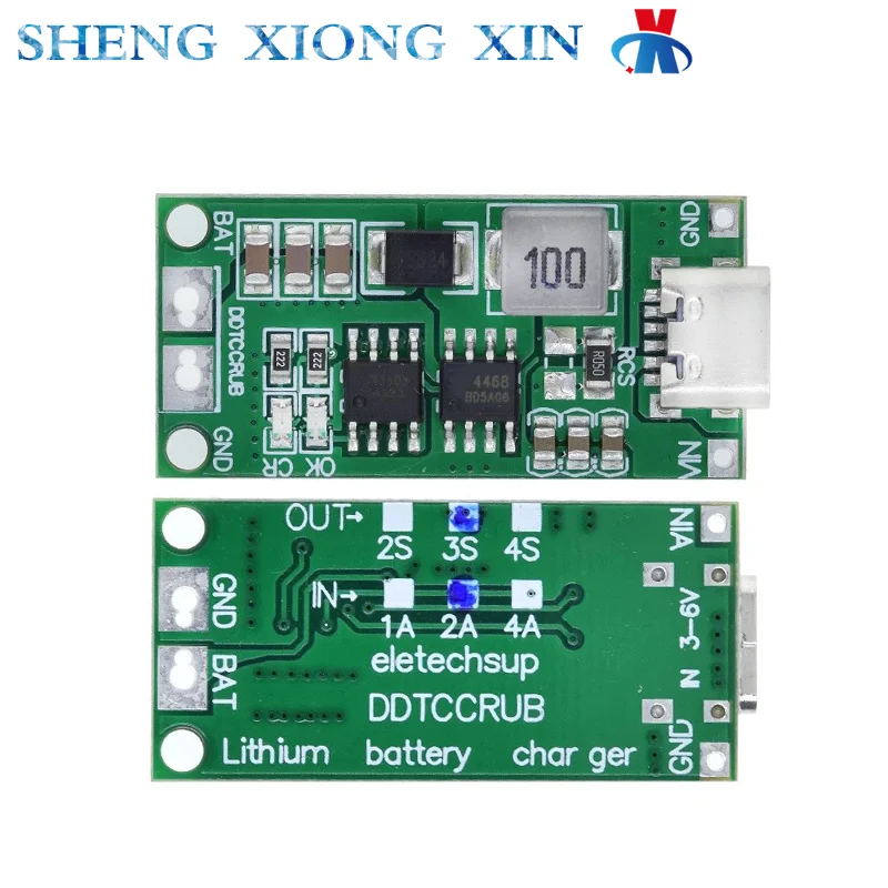 5pcs/Lot 2-Series 3-Series 4-Series Li-ion Battery Charger Protection TypeC USB Boost Charging Board DC3- 5V