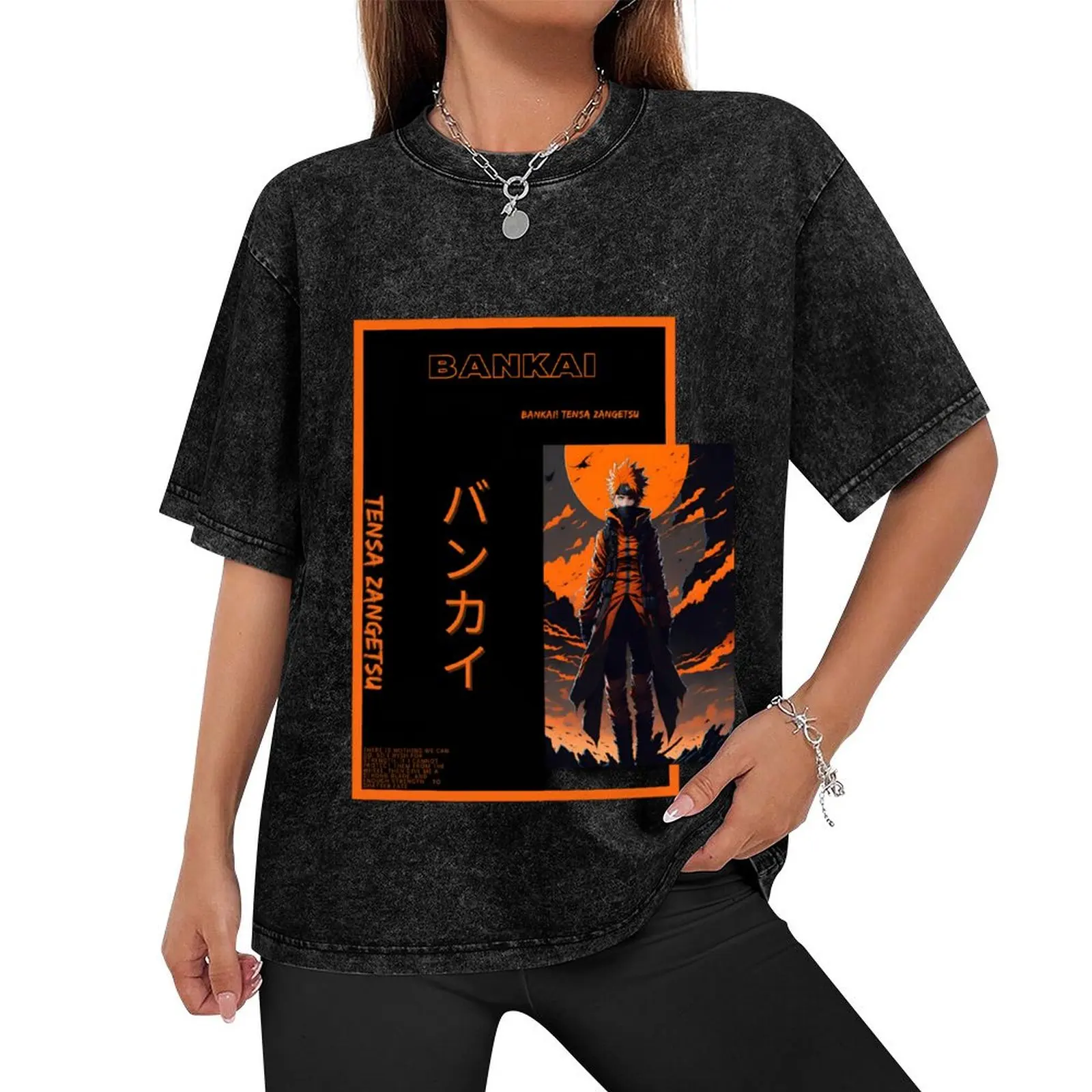 Ichigo bankai (bleach) T-Shirt korean fashion sports fans man clothes vintage clothes mens graphic t-shirts