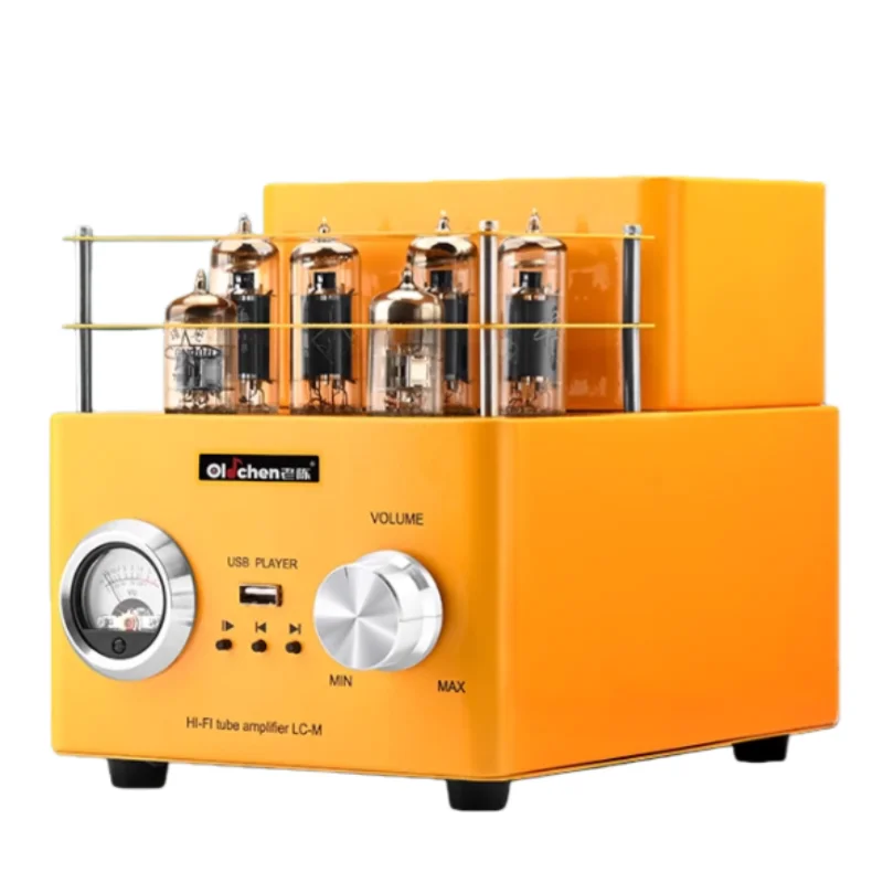 [34] TZT Orange/Black/White 6P1 Push-pull Pure 4x6P1 Electronic Tube Amplifier Bluetooth5.0 HiFi Vacuum Tube Power Amplifier