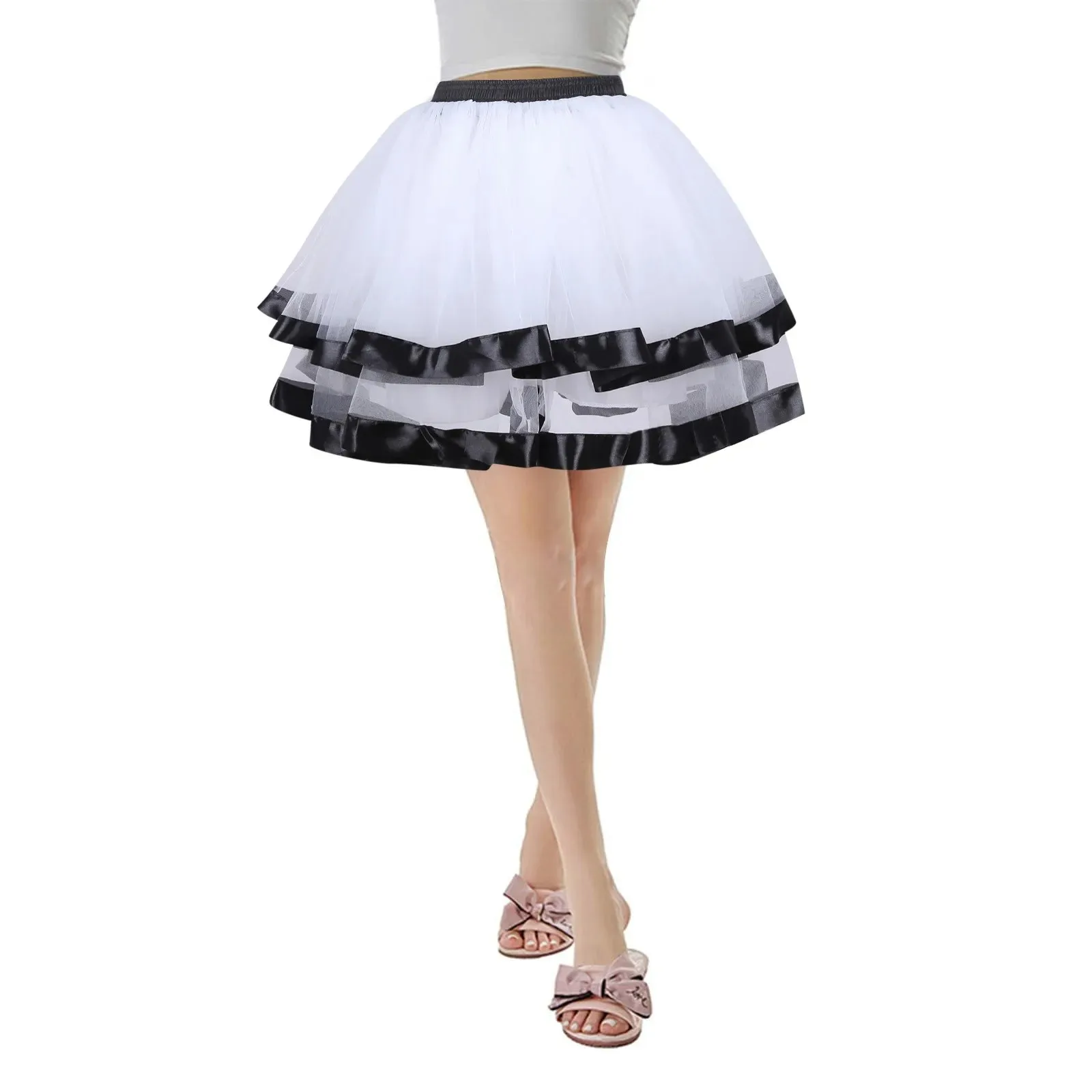 Tutu Princess Dress Mesh 2-8 Year Old Children\'s Halfbody Halloween Ballet Dance Performance Short Skirt Christmas Dress Girl