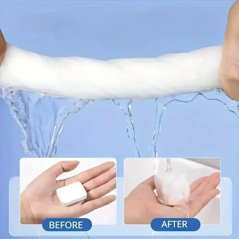 Asciugamano compresso monouso Asciugamano addensato il telo da bagno in cotone Viaggio viso pulito Asciugamano viso portatile con imballaggio indipendente