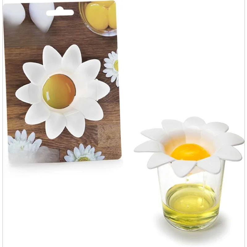 

Flower-Shaped Egg Separator Plastic - Egg Yolk White Divider, Practical Kitchen Gadget for Baking