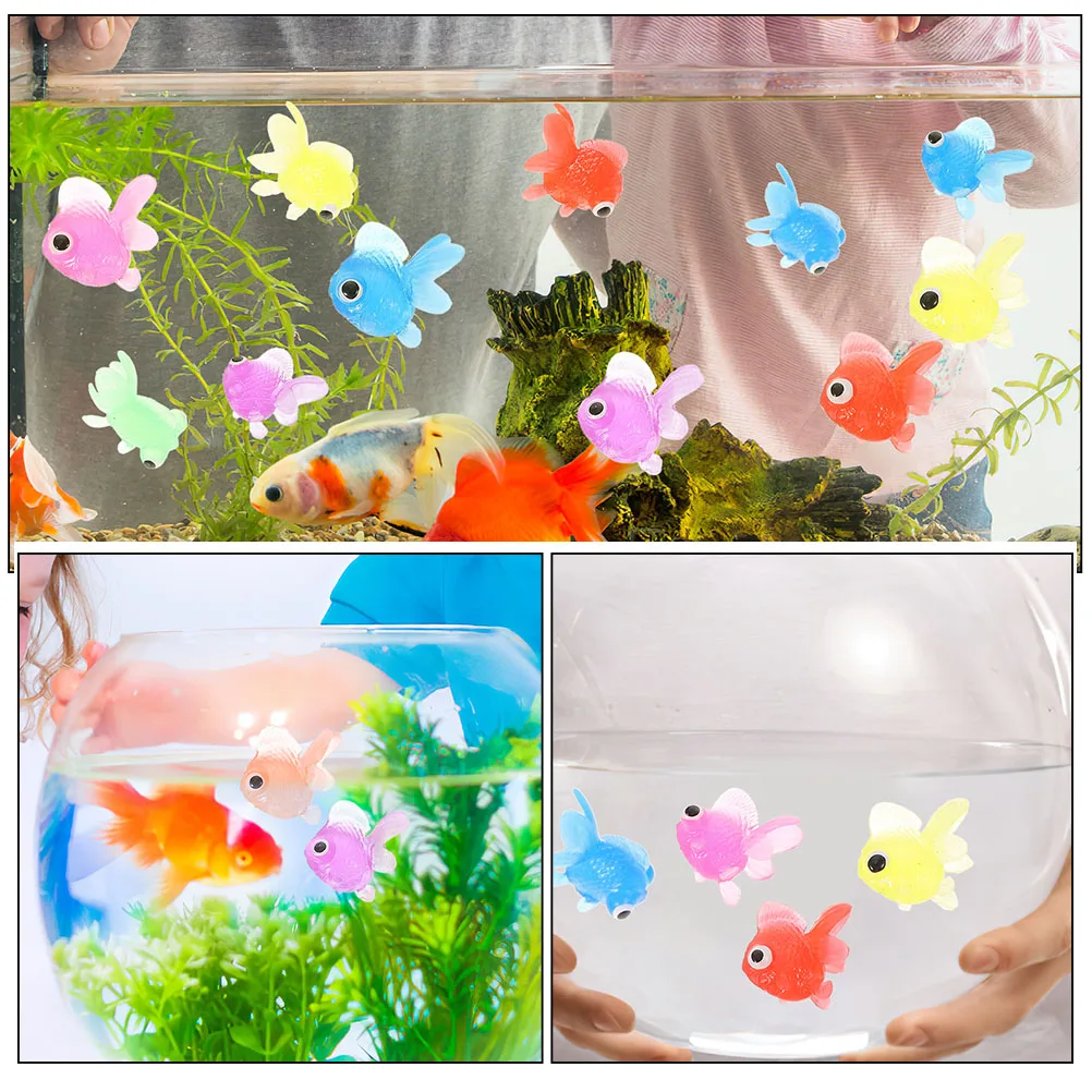 

12pcs realistic Fake Aquarium Ornamentlovely Fish Figurecompact Aquarium Decorfloating Goldfish Modelpet Supplies For Fish Tank