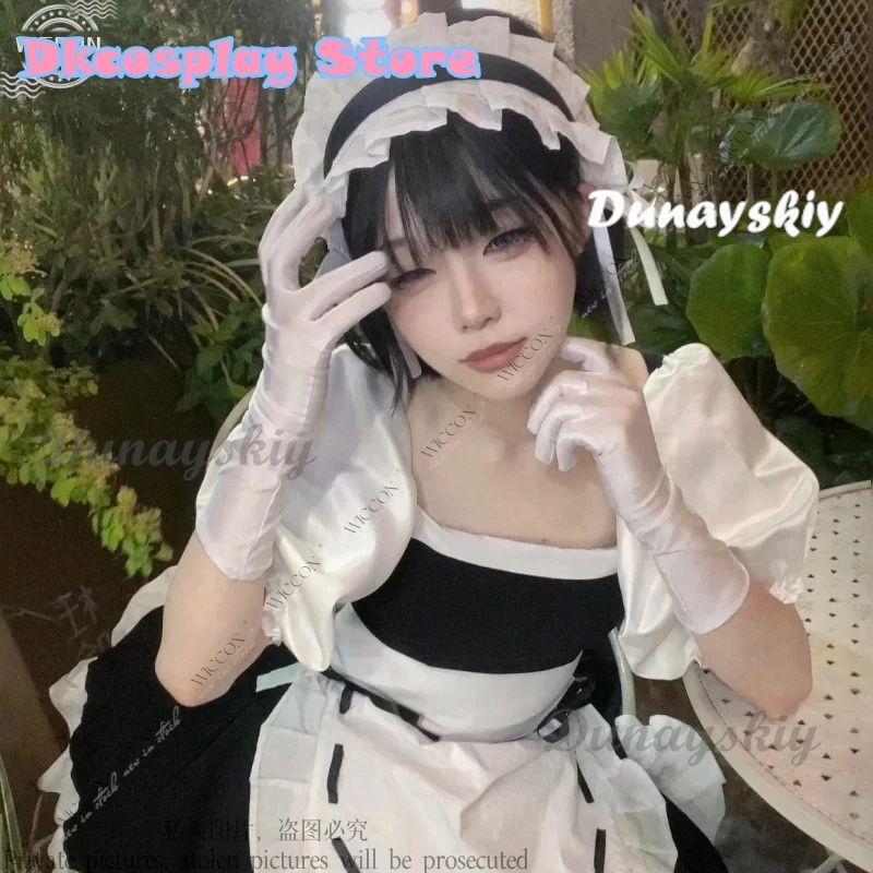 Anime ALIEN STAGE Sua Gallery Cosplay Lolita Dress Maid Uniform Cosplay Costume Wig Halloween Cute Woman Role Play Daily Outfit