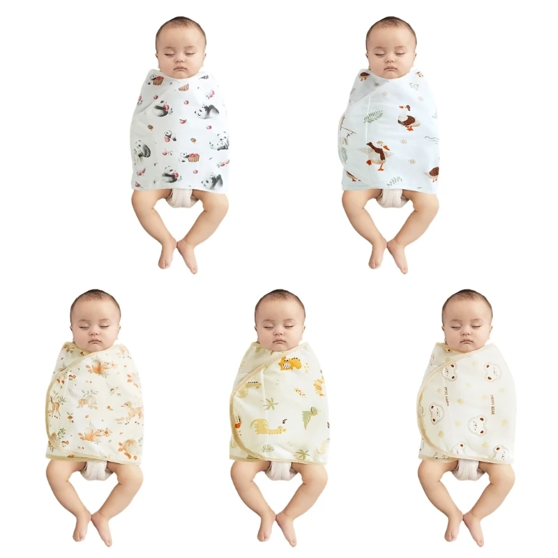 Bebê swaddles envoltório swaddles cobertor envoltório com padrão bonito sacos recebendo cobertor saco dormir d5qa