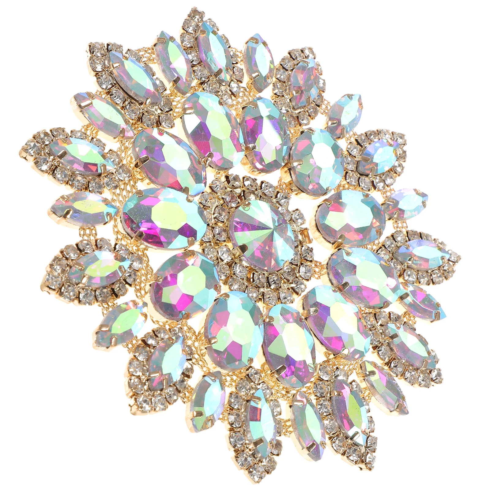 

Rhinestones Craft Hot Glue Bottom Brooch Coat Decor Iron Appliques Clothes Punk DIY Dress Lightweight Stylish Exquisite Design