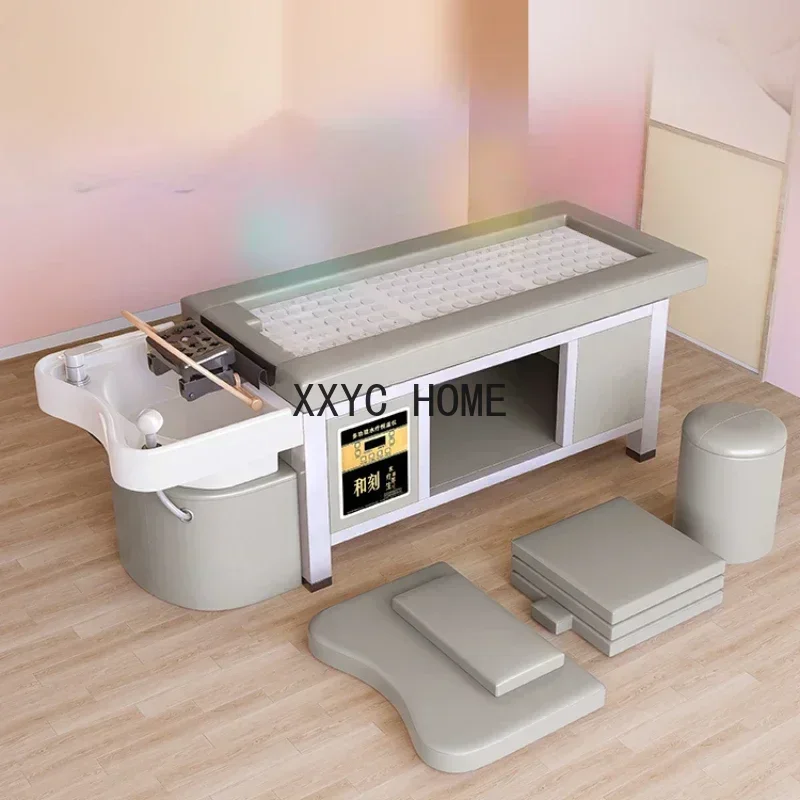 

Automatic Intelligent Water Circulation Head Treatment Bed Moxibustion Bed Smoke-Free Shampoo Massage Steaming Bed