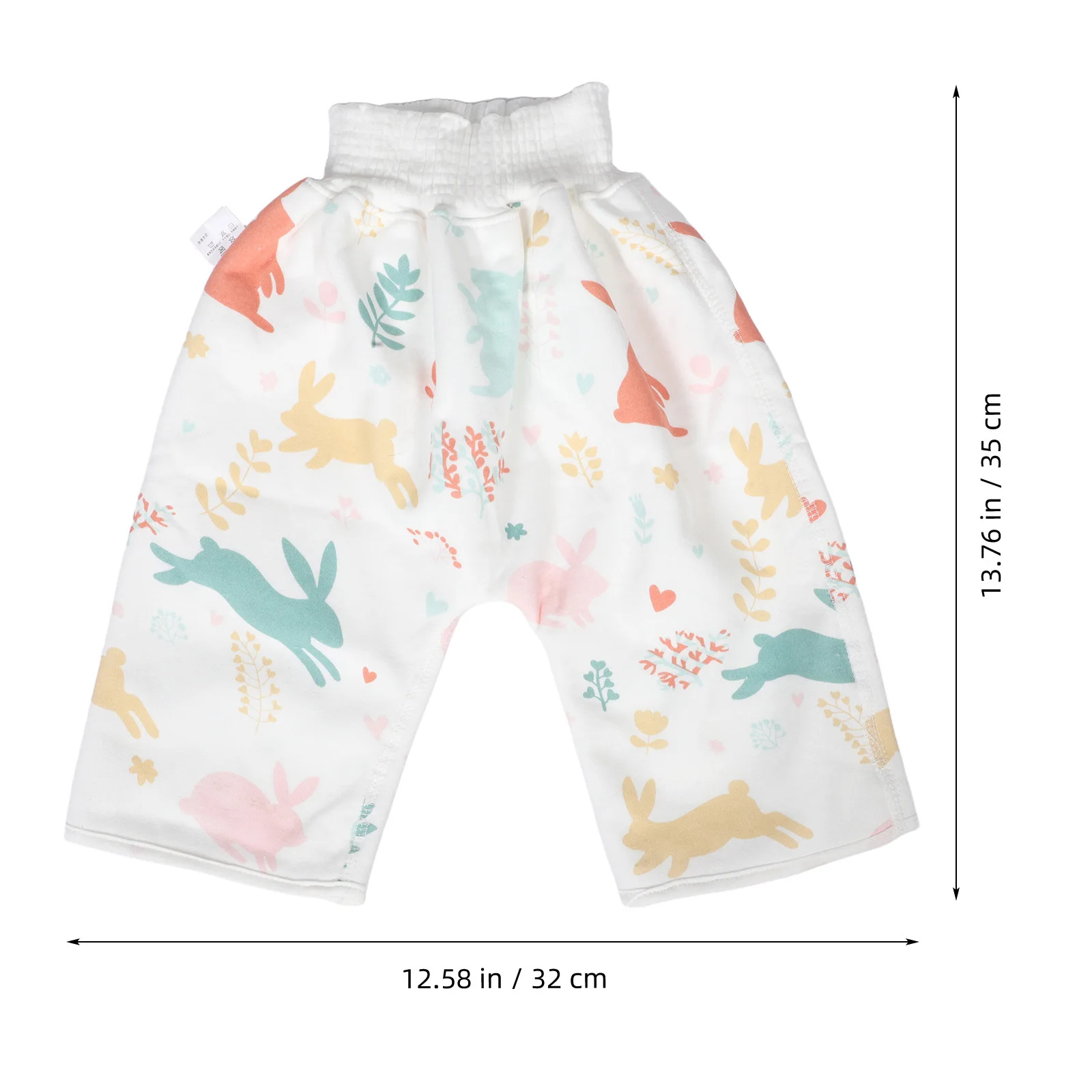 Calças de treinamento impermeáveis para crianças, respiráveis, à prova de vazamentos, padrão de coelho de desenho animado, calças noturnas para meninos e meninas