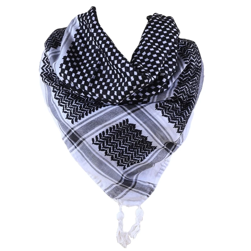 Muslims Arab Keffiyeh Shemagh Headscarf Arabian Dubai Bandana Shawl Headwraps